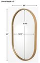 Uttermost® Varina Antiqued Gold Leaf Oval Mirror-2