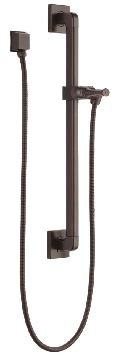 Delta Universal Showering Venetian Bronze Adjustable Slide Bar or Grab Bar Assembly with Elbow-0
