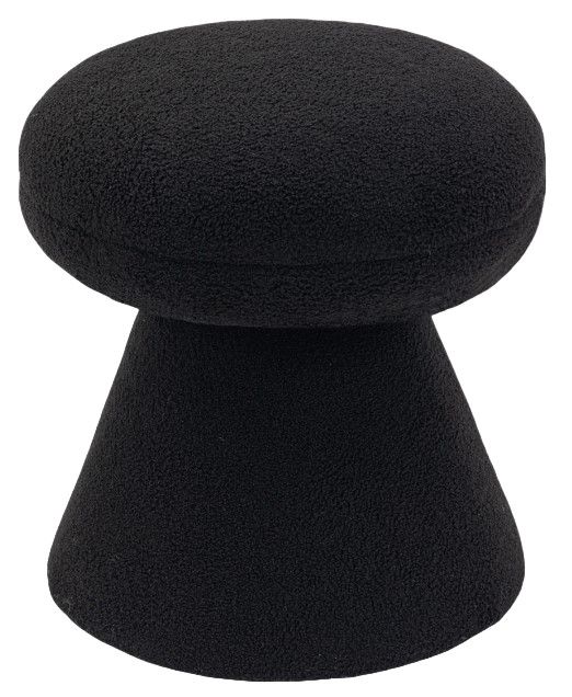 Meridian Furniture Drum Black Ottoman-0