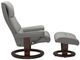 Stressless® by Ekornes® Customizable View Small Manual Recliner and Ottoman with Classic Base-2