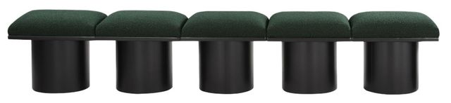 Meridian Furniture Pavilion 5-Piece Green/Black 90" Modular Bench Set-1