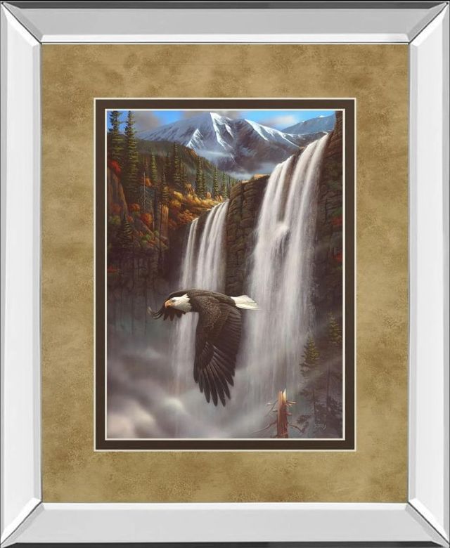 Classy Art Eagle Portrait I by Leo Stans Mirror Framed Wall Art-0