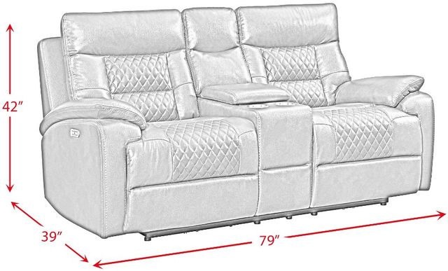 Elements International Trinidad 2-Piece Pebble Brown Power Reclining Living Room Reclining Seating Set-4