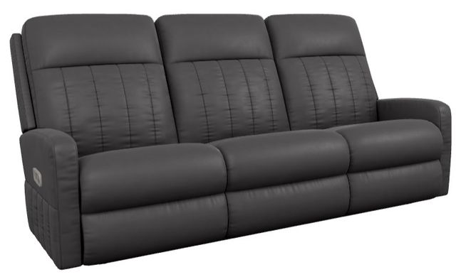 La-Z-Boy® Finley Onyx Leather Power Wall Reclining Sofa with Headrest-0