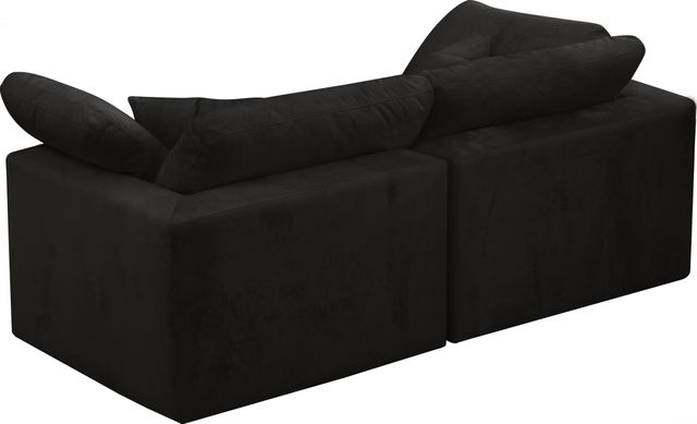Meridian Furniture Cozy Black Velvet 80" Cloud Modular Sofa-1