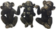 Moe's Home Collection Gold Set Of 3 He Did It Chimps-0