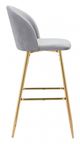 Zuo® Cozy Gray Bar Chair-1
