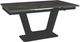 Amisco Customizable Amelia 91" Rectangular Extendable Table with 0.5" Italian Porcelain on Glass Top and 2 Leaves-0