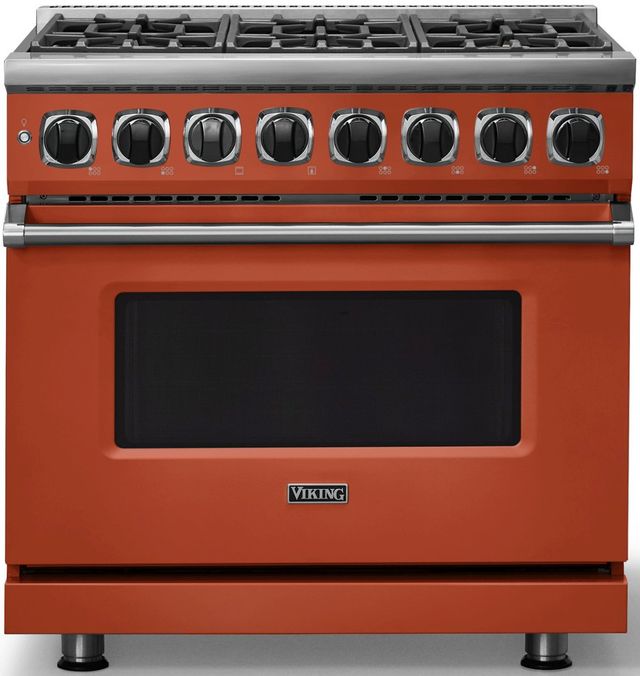 Viking® 7 Series 36" Spiced Cider Pro Style Dual Fuel Range-0