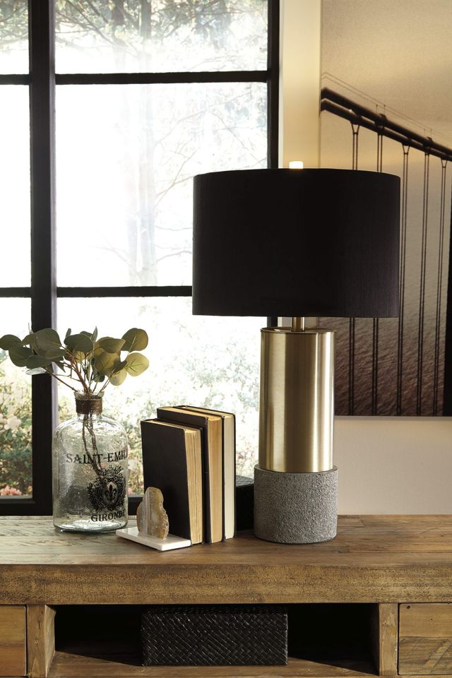 Signature Design by Ashley® Jacek Brass/Gray Table Lamp-3
