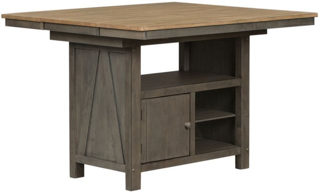 Liberty Furniture Lindsey Farm 7-Piece Gray/Sandstone Gathering Table Set-1