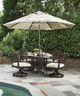 Tommy Bahama® Outdoor Royal Kahala Black Sands Deep Umber Round Dining Table-3