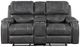 Homelegance® Newnan Gray Manual Double Glider Reclining Loveseat-3