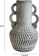TOV Furniture Earthenware Aztec Slate Flower Vase-2