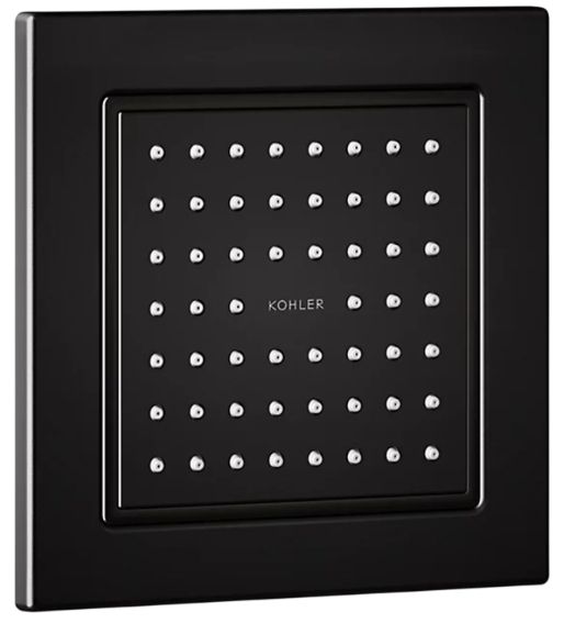 KOHLER® WaterTile® Matte Black 2.5 GPM Square 54-Nozzle Single-Function Body Spray-0