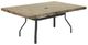 Homecrest™ Outdoor Living Customizable Slate Aluminum/Stone 42" x 62" Rectangular Outdoor Dining Table with Universal Base and Umbrella Hole-0