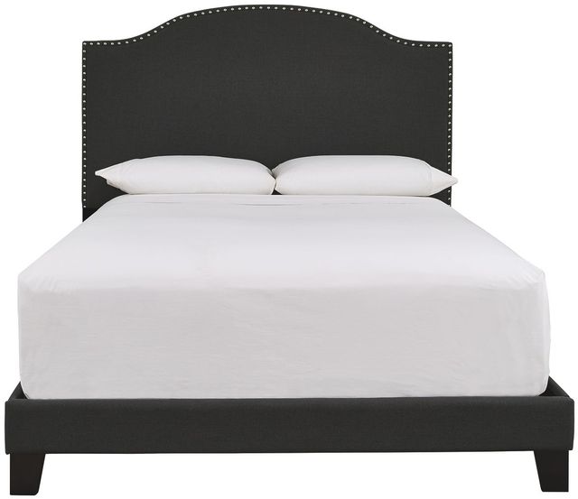 Signature Design by Ashley® Adelloni Charcoal Queen Upholstered Bed-3