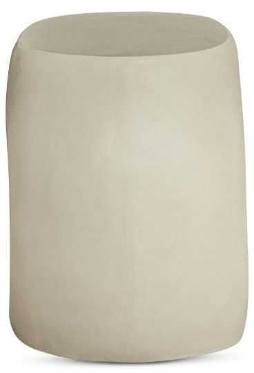 Moe's Home Collection Albers Cream Concrete Outdoor Stool-2