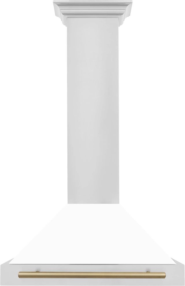 ZLINE 30" Autograph Edition White Matte Wall Mounted Range Hood-0
