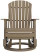 Signature Design by Ashley® Hyland Wave Driftwood Plastic Outdoor Swivel Glider Chair-1