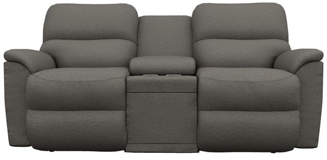 La-Z-Boy® Brooks Charcoal Power Reclining Loveseat with Console, Headrest, and Lumbar-1