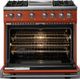 Viking® 5 Series 36" Spiced Cider Pro Style Dual Fuel (NG) Range with Polished Chrome Trim-1