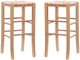 Linon Venezia 2-Piece Natural Rush Seat Backless Bar Stool Set-0
