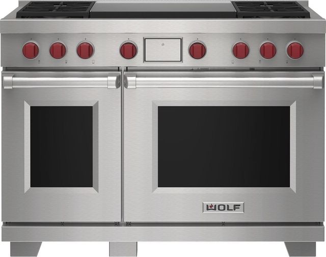 Wolf® 48" Stainless Steel Pro Style Dual Fuel Range-0
