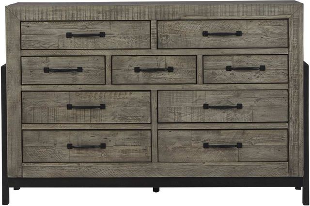 Signature Design by Ashley® Brennagan 3-Piece Gray California King Storage Panel Bed Set-3