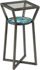 Hammary® Hidden Treasures Carroll Glass Top Square Accent Table with Black Base-0