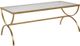 Uttermost® Crescent Glass Top Coffee Table with Antiqued Gold Base-0