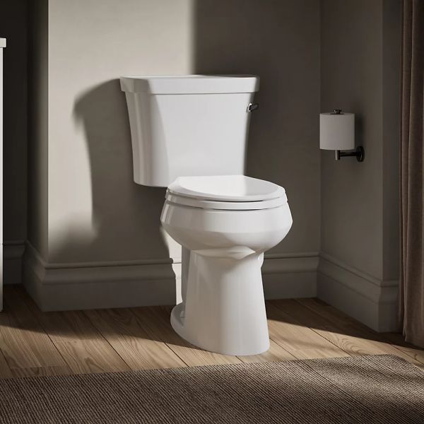 KOHLER® Highline® White 2-Piece Chair-Height Elongated Right-Hand Trip  Toilet, 1.28 Gpf-2