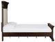 TOV Furniture Stamford Brown/Cream Queen Upholstered Panel Bed-4