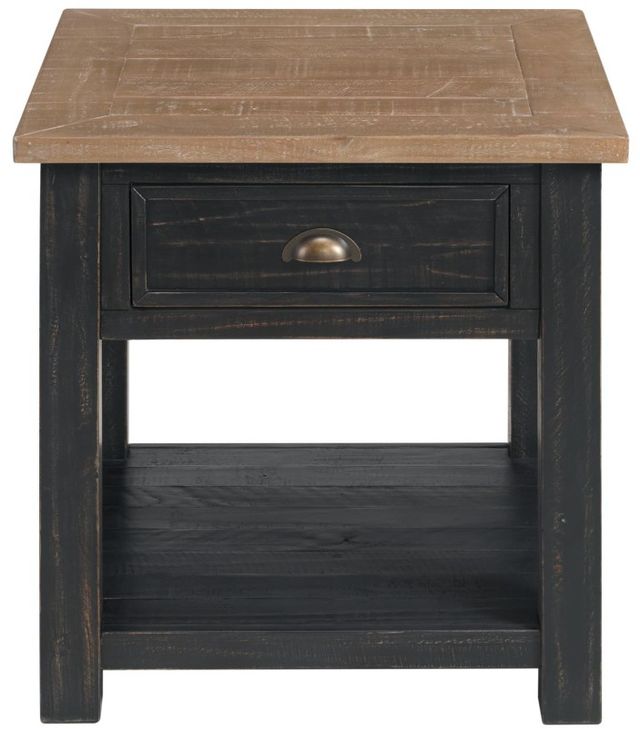 Martin Svensson Monterey Driftwood End Table with Black Base-1