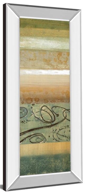 Classy Art Bluemood I by Selina Werbelow Mirror Framed Wall Art-1