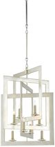 Currey & Company Middleton Contemporary Silver Leaf Small Chandelier-0