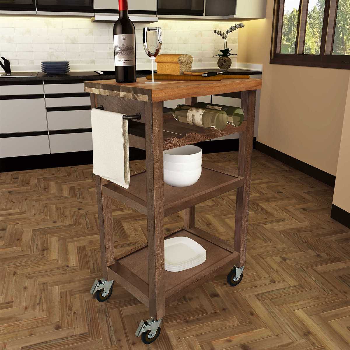 Steve Silver Belden Kitchen Cart - Thumbnail 4