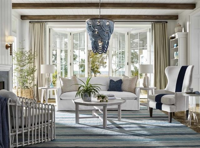 Universal Explore Home™ Getaway Coastal Living Home Surfside Brownstone/Nomad Snow Wing Chair-2