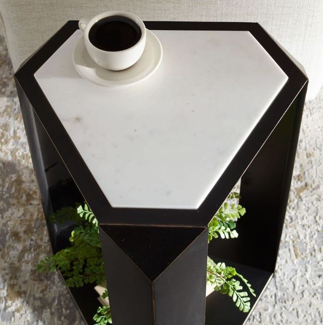 Uttermost® Keenan Dark Bronze Geometric Accent Table-3