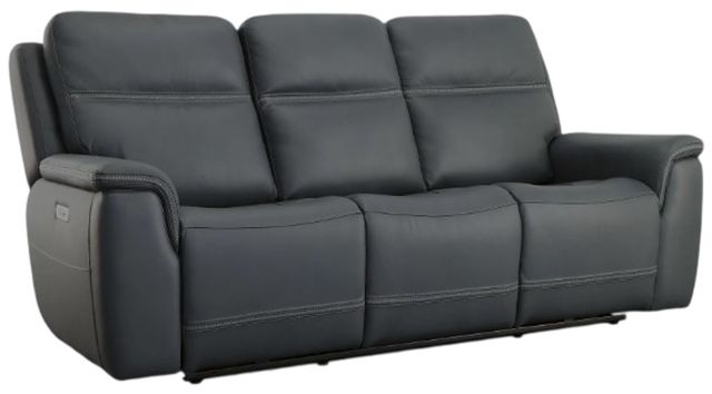 Flexsteel® Sawyer Dark Blue Power Reclining Sofa with Power Headrests and Lumbar-0