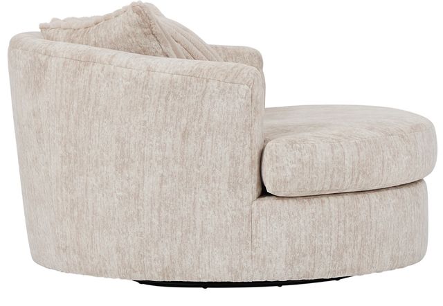Hughes Furniture® 13650 Galactic Parchment Barrel Swivel Chair-3