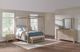 Coaster® Solano 4-Piece Beige/Weathered Mango Queen Upholstered Canopy Bedroom Set-1