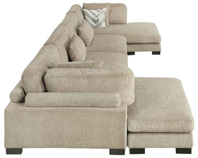 Homelegance® Tinley 4-Piece Brown Modular Sectional with Chaise-2
