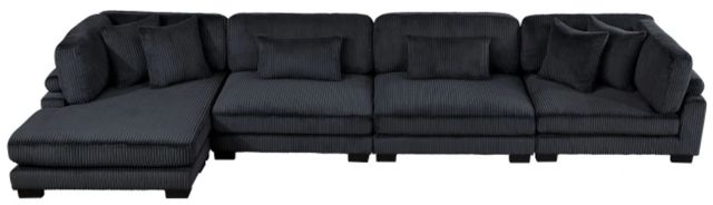 Homelegance® Traverse 4-Piece Black Modular Sectional with Reversible Chaise-2