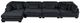Homelegance® Traverse 4-Piece Black Modular Sectional with Reversible Chaise-2