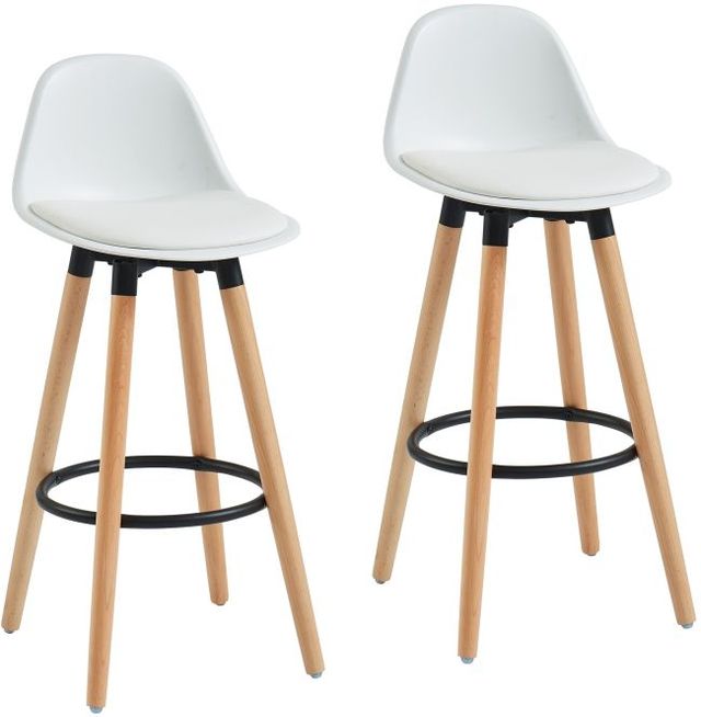 Worldwide Homefurnishings Inc. Diablo 2-Piece Natural/White Counter Stool Set-0