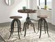 Steve Silver Co. Sparrow Brown Adjustable Stool with Black Frame-1