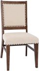 Jofran Inc. Fairview Beige/Dark Oak Upholstered Dining Side Chair-0