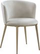 Meridian Furniture Skylar Cream/Gold Velvet Dining Chair-0
