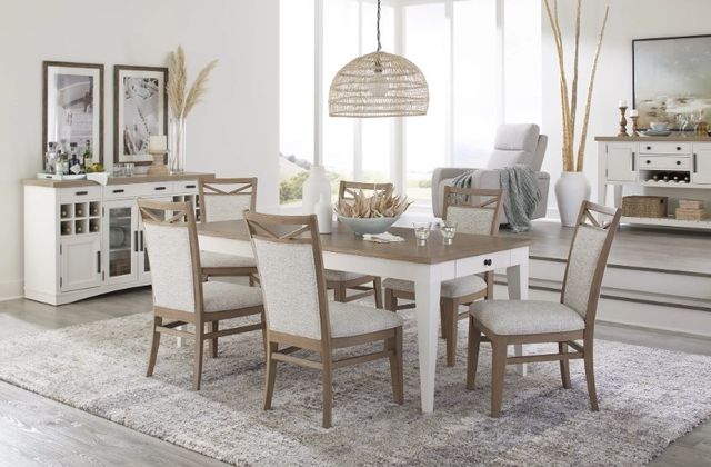Parker House® Americana Modern Weathered Natural Extendable Rectangular Dining Table with Cotton Base-2